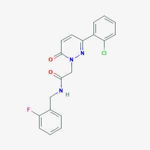 molecular formula C19H15ClFN3O2 B4519755 2-[3-(2-chlorophenyl)-6-oxo-1(6H)-pyridazinyl]-N-(2-fluorobenzyl)acetamide 