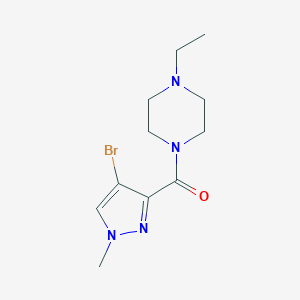 molecular formula C11H17BrN4O B451976 (4-bromo-1-methyl-1H-pyrazol-3-yl)(4-ethylpiperazin-1-yl)methanone 