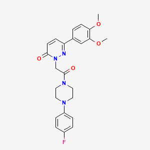 6-(3,4-dimethoxyphenyl)-2-{2-[4-(4-fluorophenyl)piperazino]-2-oxoethyl}-3(2H)-pyridazinone