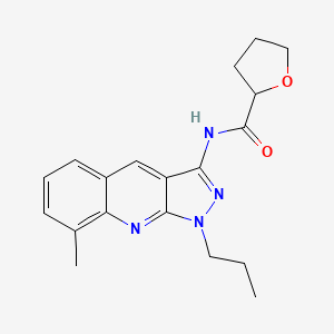 N-(8-methyl-1-propylpyrazolo[3,4-b]quinolin-3-yl)oxolane-2-carboxamide