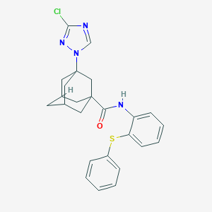 3-(3-chloro-1H-1,2,4-triazol-1-yl)-N-[2-(phenylsulfanyl)phenyl]-1-adamantanecarboxamide