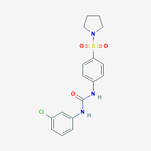 molecular formula C17H18ClN3O3S B451980 N-(3-chlorophenyl)-N'-[4-(1-pyrrolidinylsulfonyl)phenyl]urea 