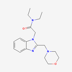 N,N-DIETHYL-2-{2-[(MORPHOLIN-4-YL)METHYL]-1H-1,3-BENZODIAZOL-1-YL}ACETAMIDE