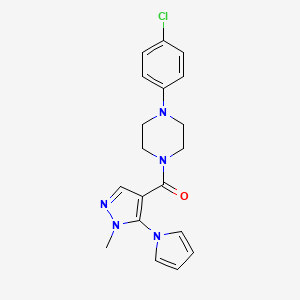 [4-(4-chlorophenyl)piperazin-1-yl][1-methyl-5-(1H-pyrrol-1-yl)-1H-pyrazol-4-yl]methanone