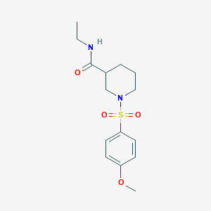 molecular formula C15H22N2O4S B4519818 N-ethyl-1-[(4-methoxyphenyl)sulfonyl]-3-piperidinecarboxamide 