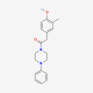 molecular formula C20H24N2O2 B4519820 1-[(4-methoxy-3-methylphenyl)acetyl]-4-phenylpiperazine 