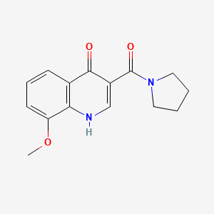 molecular formula C15H16N2O3 B4519827 (4-Hydroxy-8-methoxyquinolin-3-yl)(pyrrolidin-1-yl)methanone 