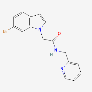 2-(6-bromo-1H-indol-1-yl)-N-(pyridin-2-ylmethyl)acetamide