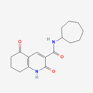 N-cycloheptyl-2,5-dioxo-1,2,5,6,7,8-hexahydroquinoline-3-carboxamide