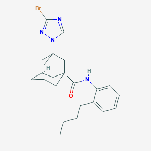 3-(3-bromo-1H-1,2,4-triazol-1-yl)-N-(2-butylphenyl)-1-adamantanecarboxamide