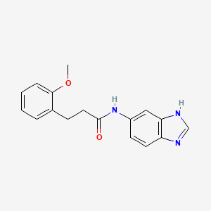 molecular formula C17H17N3O2 B4519865 N-(1H-benzimidazol-5-yl)-3-(2-methoxyphenyl)propanamide 