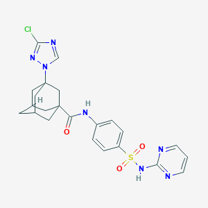 3-(3-chloro-1H-1,2,4-triazol-1-yl)-N-{4-[(2-pyrimidinylamino)sulfonyl]phenyl}-1-adamantanecarboxamide