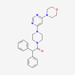 4-{6-[4-(diphenylacetyl)-1-piperazinyl]-4-pyrimidinyl}morpholine