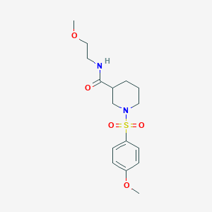 N-(2-methoxyethyl)-1-[(4-methoxyphenyl)sulfonyl]-3-piperidinecarboxamide