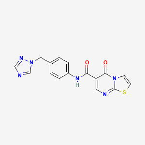 5-oxo-N-[4-(1H-1,2,4-triazol-1-ylmethyl)phenyl]-5H-[1,3]thiazolo[3,2-a]pyrimidine-6-carboxamide