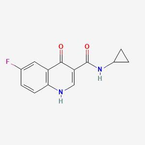 molecular formula C13H11FN2O2 B4519927 N-cyclopropyl-6-fluoro-4-hydroxyquinoline-3-carboxamide 