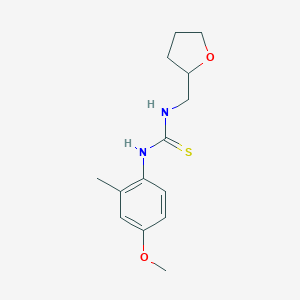 molecular formula C14H20N2O2S B451993 N-(4-methoxy-2-methylphenyl)-N'-(tetrahydro-2-furanylmethyl)thiourea 