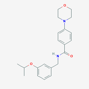 N-(3-isopropoxybenzyl)-4-(4-morpholinyl)benzamide