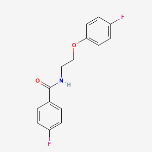 molecular formula C15H13F2NO2 B4519944 4-fluoro-N-(2-(4-fluorophenoxy)ethyl)benzamide 