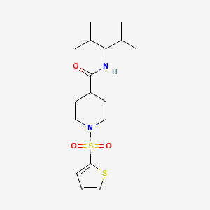 N-(2,4-DIMETHYLPENTAN-3-YL)-1-(THIOPHENE-2-SULFONYL)PIPERIDINE-4-CARBOXAMIDE