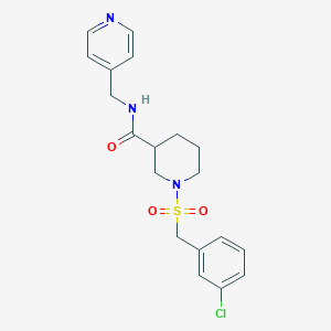 1-[(3-chlorobenzyl)sulfonyl]-N-(4-pyridinylmethyl)-3-piperidinecarboxamide