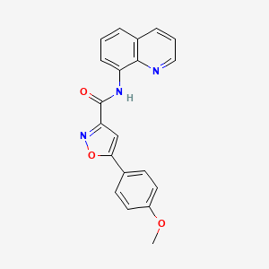 5-(4-methoxyphenyl)-N-(quinolin-8-yl)-1,2-oxazole-3-carboxamide