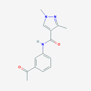 N-(3-acetylphenyl)-1,3-dimethyl-1H-pyrazole-4-carboxamide