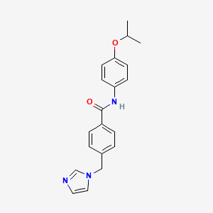 4-(imidazol-1-ylmethyl)-N-(4-propan-2-yloxyphenyl)benzamide