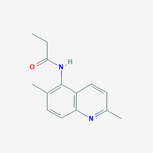 molecular formula C14H16N2O B4520020 N-(2,6-dimethylquinolin-5-yl)propanamide 