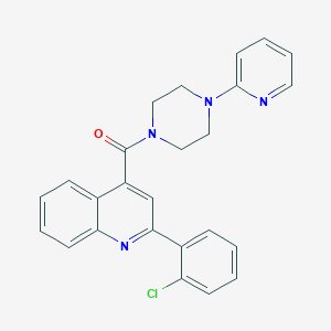 molecular formula C25H21ClN4O B452005 [2-(2-Chlorophenyl)-4-quinolyl][4-(2-pyridyl)piperazino]methanone CAS No. 492429-31-9