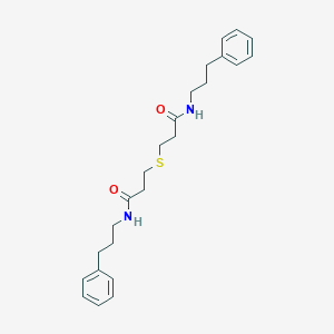 3-({3-oxo-3-[(3-phenylpropyl)amino]propyl}sulfanyl)-N-(3-phenylpropyl)propanamide