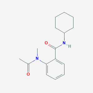 molecular formula C16H22N2O2 B4520072 2-[acetyl(methyl)amino]-N-cyclohexylbenzamide 