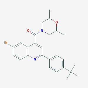 6-Bromo-2-(4-tert-butylphenyl)-4-[(2,6-dimethylmorpholin-4-yl)carbonyl]quinoline