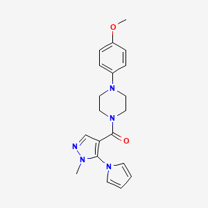 (4-(4-methoxyphenyl)piperazin-1-yl)(1-methyl-5-(1H-pyrrol-1-yl)-1H-pyrazol-4-yl)methanone