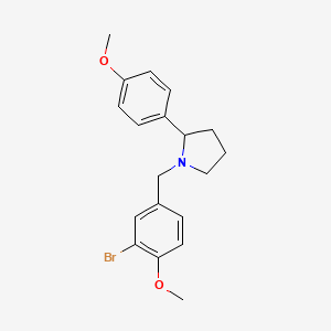 1-[(3-Bromo-4-methoxyphenyl)methyl]-2-(4-methoxyphenyl)pyrrolidine