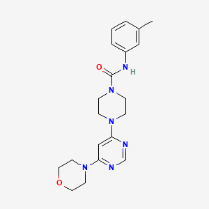 N-(3-methylphenyl)-4-[6-(4-morpholinyl)-4-pyrimidinyl]-1-piperazinecarboxamide