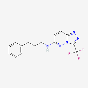 N-(3-phenylpropyl)-3-(trifluoromethyl)[1,2,4]triazolo[4,3-b]pyridazin-6-amine