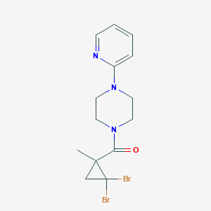 molecular formula C14H17Br2N3O B452016 1-[(2,2-Dibromo-1-methylcyclopropyl)carbonyl]-4-(2-pyridinyl)piperazine 