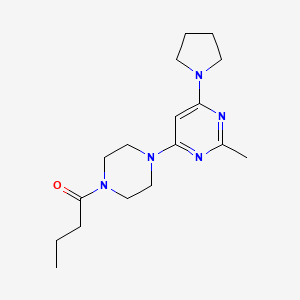 1-{4-[2-Methyl-6-(pyrrolidin-1-YL)pyrimidin-4-YL]piperazin-1-YL}butan-1-one