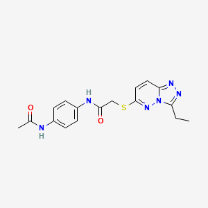 N-[4-(acetylamino)phenyl]-2-[(3-ethyl[1,2,4]triazolo[4,3-b]pyridazin-6-yl)sulfanyl]acetamide