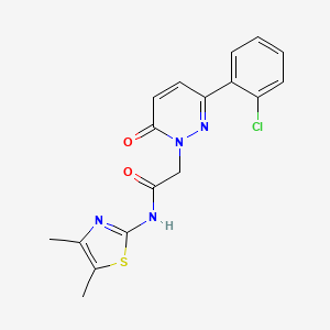 molecular formula C17H15ClN4O2S B4520208 2-[3-(2-chlorophenyl)-6-oxopyridazin-1(6H)-yl]-N-[(2Z)-4,5-dimethyl-1,3-thiazol-2(3H)-ylidene]acetamide 