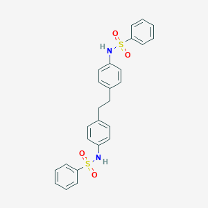 molecular formula C26H24N2O4S2 B452022 N-[4-(2-{4-[(phenylsulfonyl)amino]phenyl}ethyl)phenyl]benzenesulfonamide 