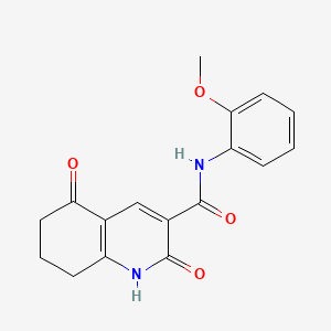 molecular formula C17H16N2O4 B4520235 N-(2-methoxyphenyl)-2,5-dioxo-1,2,5,6,7,8-hexahydroquinoline-3-carboxamide CAS No. 1184973-37-2