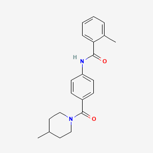 2-methyl-N-{4-[(4-methylpiperidin-1-yl)carbonyl]phenyl}benzamide