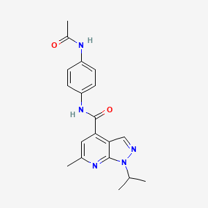 N-[4-(acetylamino)phenyl]-6-methyl-1-(propan-2-yl)-1H-pyrazolo[3,4-b]pyridine-4-carboxamide