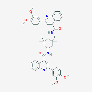 molecular formula C46H48N4O6 B452025 2-(3,4-dimethoxyphenyl)-N-{3-[({[2-(3,4-dimethoxyphenyl)quinolin-4-yl]carbonyl}amino)methyl]-3,5,5-trimethylcyclohexyl}quinoline-4-carboxamide 