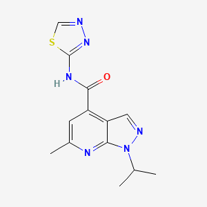 6-methyl-1-(propan-2-yl)-N-[(2E)-1,3,4-thiadiazol-2(3H)-ylidene]-1H-pyrazolo[3,4-b]pyridine-4-carboxamide