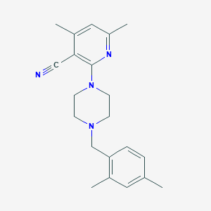 2-(4-(2,4-dimethylbenzyl)piperazin-1-yl)-4,6-dimethylnicotinonitrile