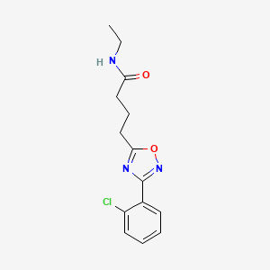 4-[3-(2-chlorophenyl)-1,2,4-oxadiazol-5-yl]-N-ethylbutanamide