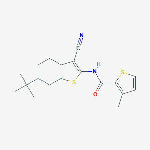 N-(6-tert-butyl-3-cyano-4,5,6,7-tetrahydro-1-benzothiophen-2-yl)-3-methylthiophene-2-carboxamide